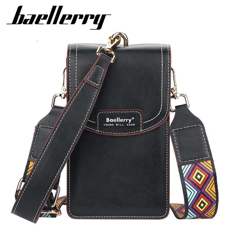 Women's Phone New Baellerry Fashion Buckle Crossbody Vertical Large Capacity High-end Feel Shoulder Bag