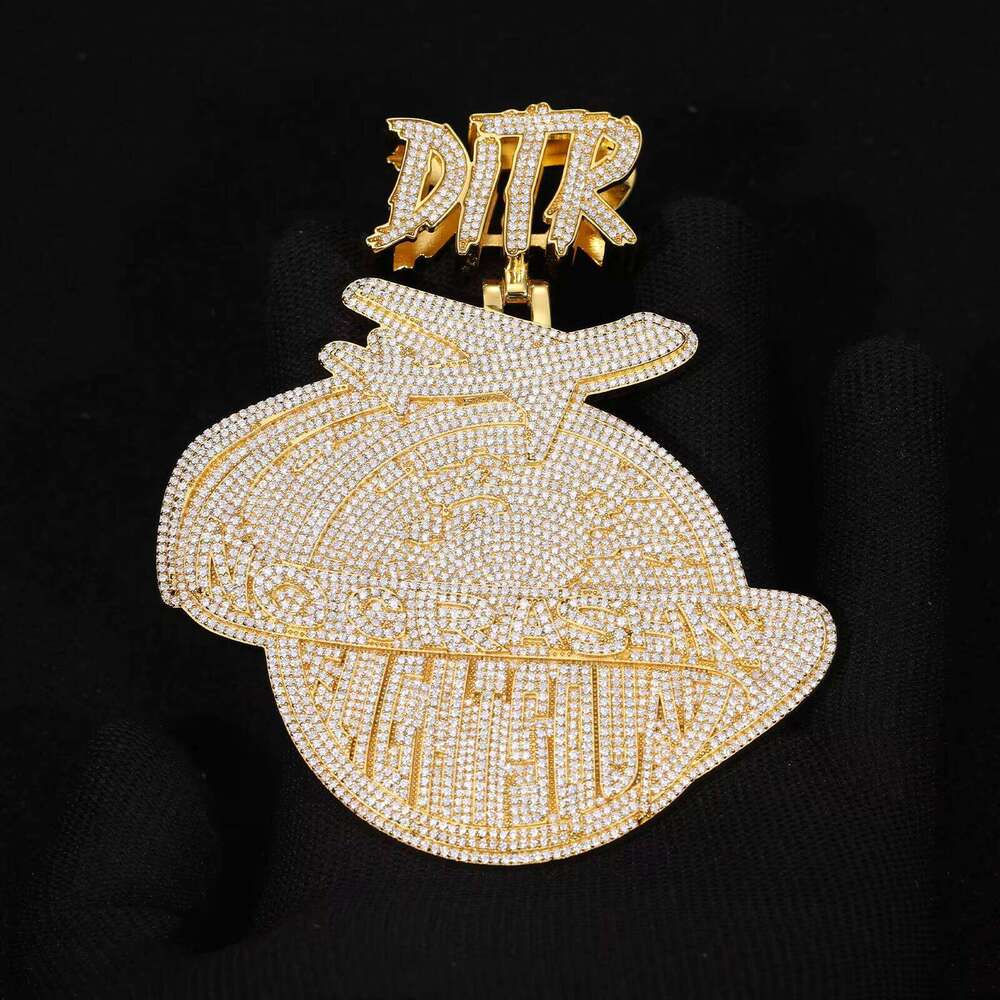 Hip Hop Jewelry Mens Iced Out Custom Letter Sterling Sier VVS Moissanite Dia Number Name Initial Pendant