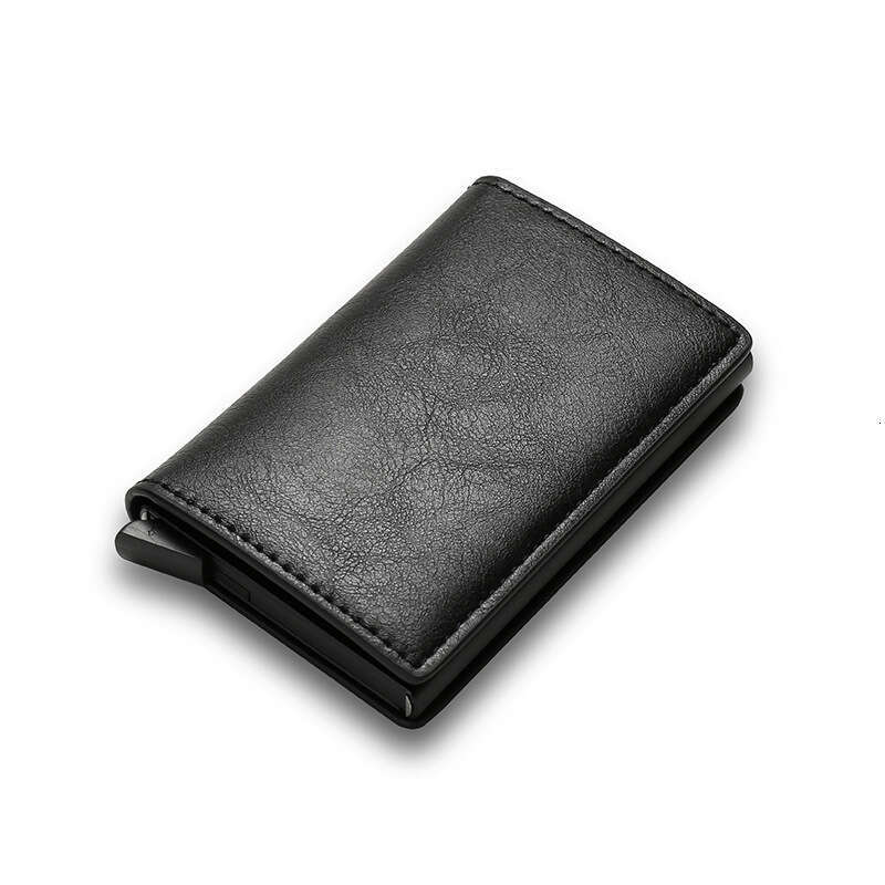 RFID Anti-Magnetic Anti-Theft Men's Aluminum Alloy Metal Sleeve Bank Card Holder Wallet Money Clip
