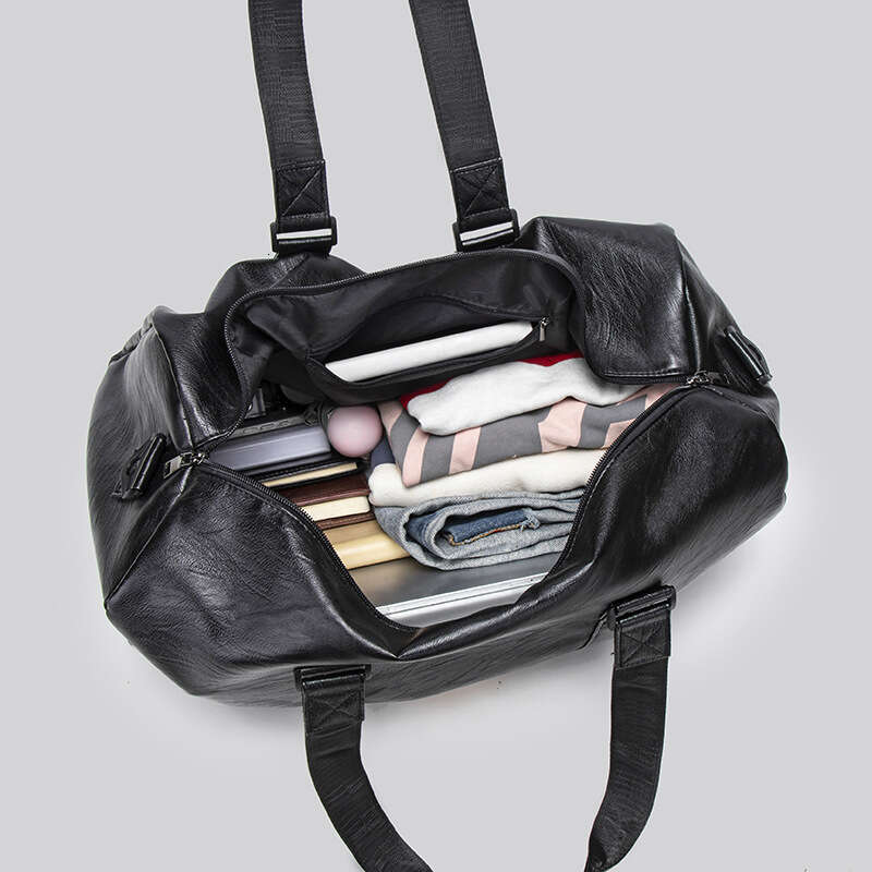 Travel Bags Men and Women Large Capacity Shoulder Backpack Handbag Texture Soft Leather Luggage Bag Sports