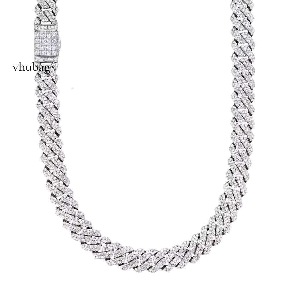 Lab Created 22mm Moissanite Cuban Fashionable Chain & Link Bracelet