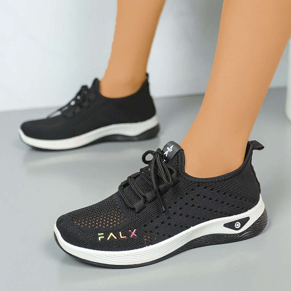 35-43 Large Size Women's Soft Sole Comfortable Summer New Designer Shoe Sports Flyknit Breathable Running Casual Shoes