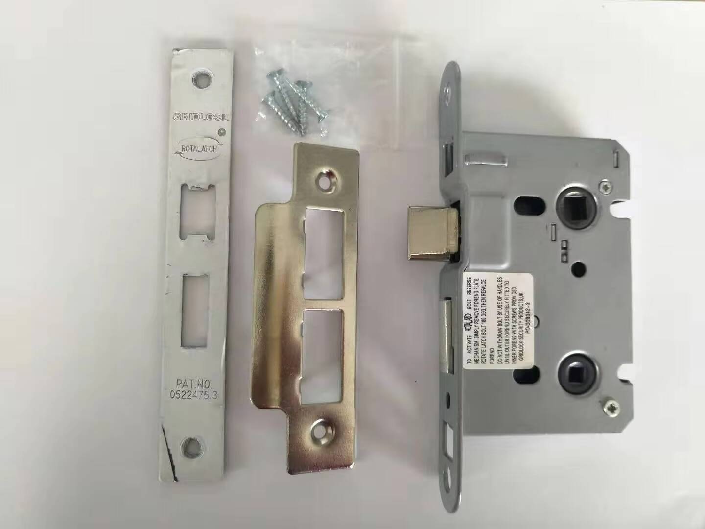 Long Throw Door Lock, Single Open, SS304 Bolt, with 5 Brass Keys, 50/70mm Cylinder