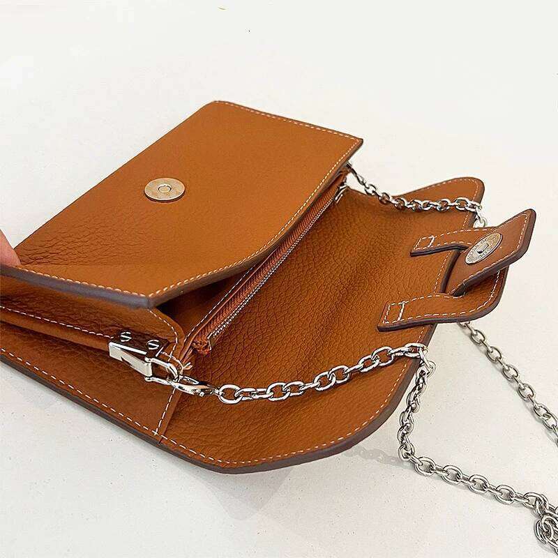 Design Woman Shoulder Custom Initials Chain Fashion Lady Crossbody Bag Personalized Real Leather Handbag Wallet Purse