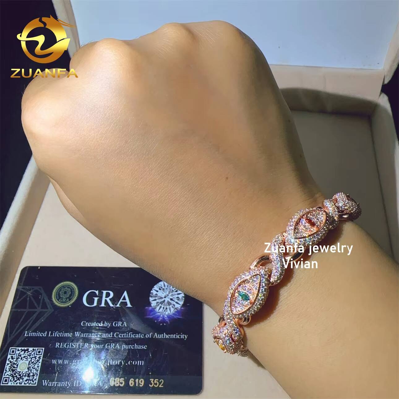 Moissanite Cuban 10mm 925 Sterling Silver Iced Out VVS Moissanite Hio Hop Jewelry Cuban Link Bracelet