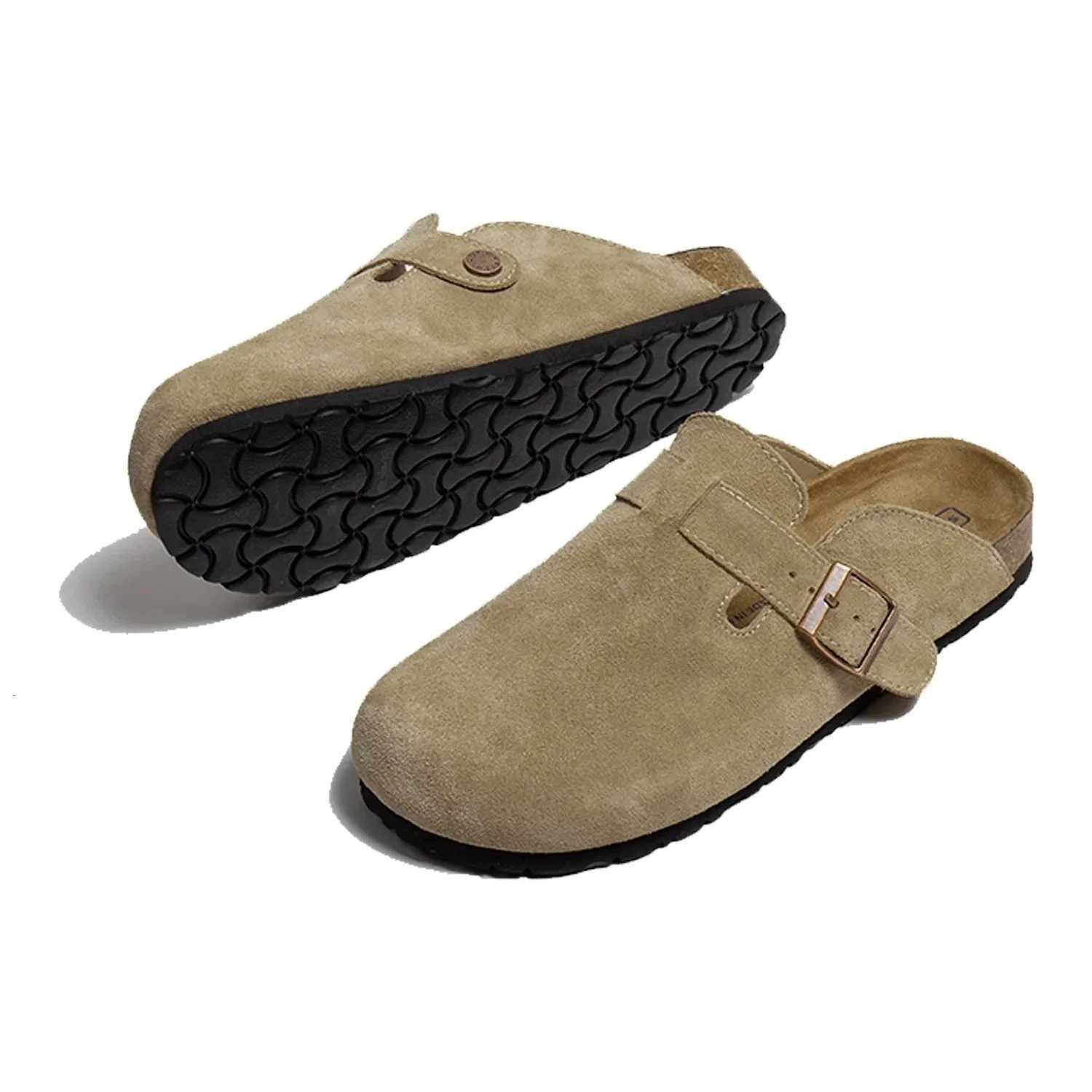 New Boston Clogs Slippers For Women Men Cork Original Sandals Femme Hombre Suede Mules Slides With Arch Mujer Zuecos Shoes W250905