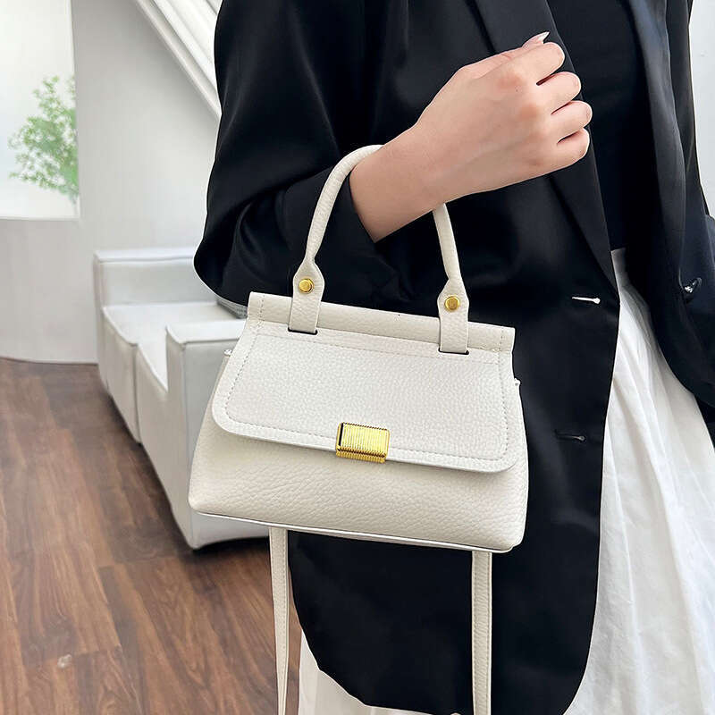 Lychee Texture Handbag 2023 New Textured Shoulder Simple Casual Crossbody Bag for Women