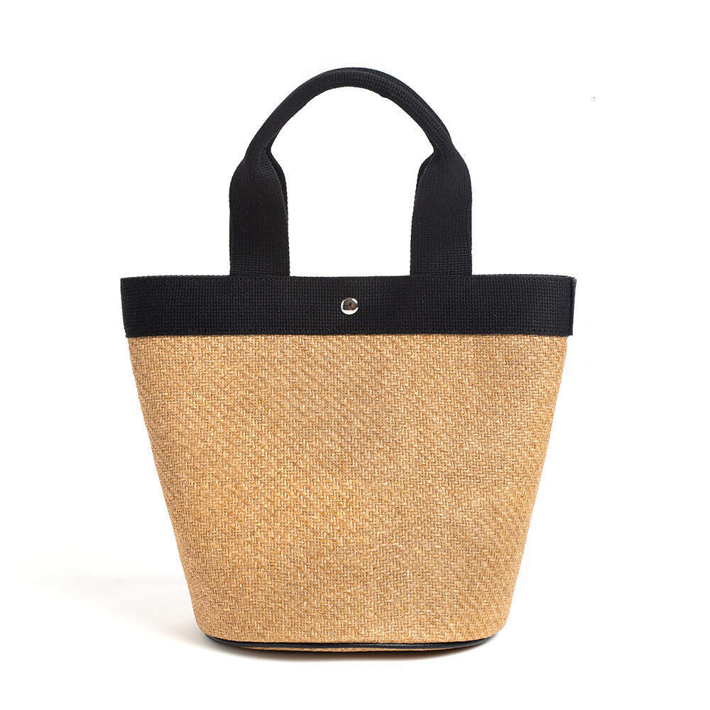 Summer New Women's Handbag Niche High-end Hemp Woven Fashion Large Capacity Handheld Bucket Bag for Women designer wallet B5