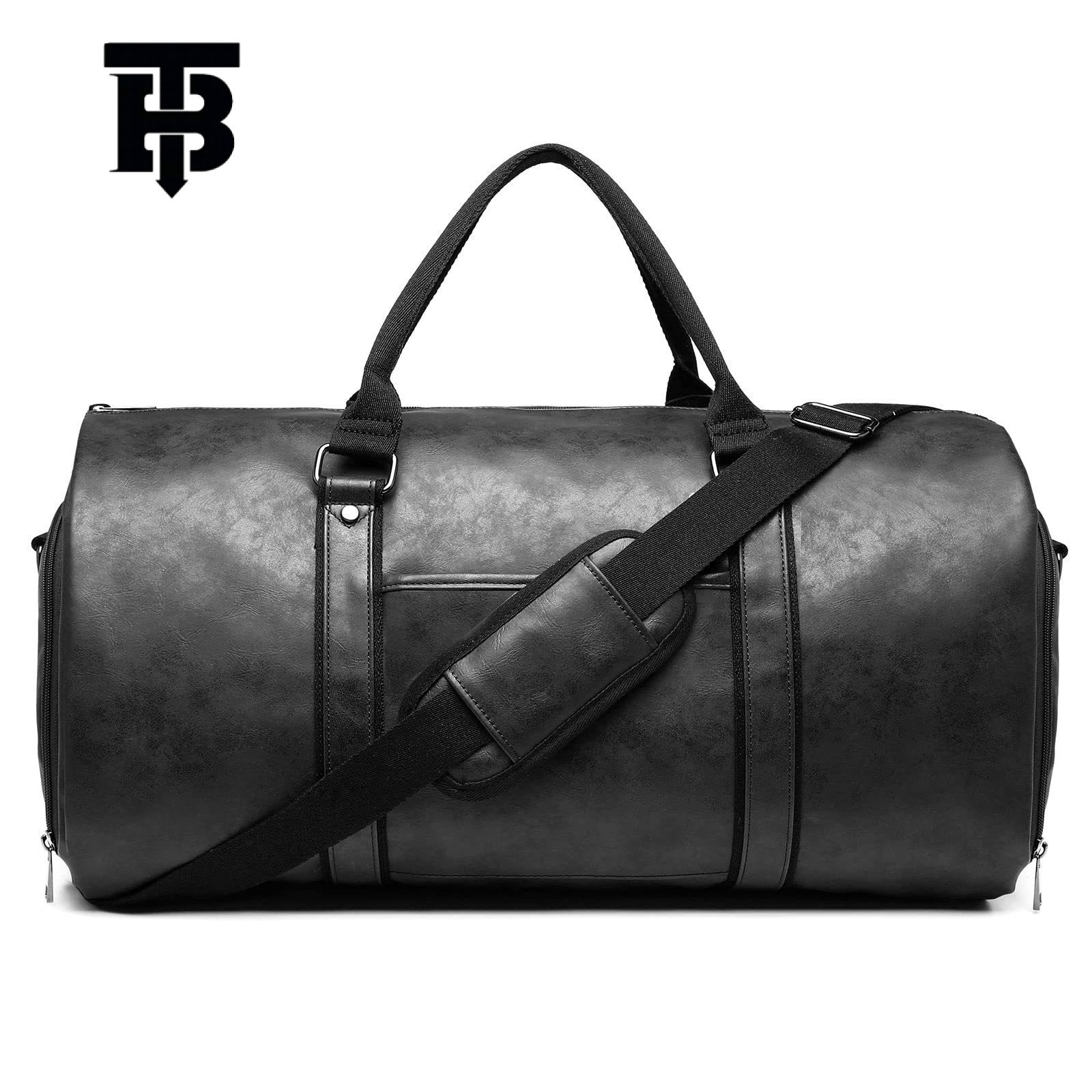 TB BHULAMTE Luxury Bag Designer Bag In Stock Dry Leather Travel Bag Carry Clothing Bag Leather Clothing Luggage Bag Convertible Men's Suit Travel