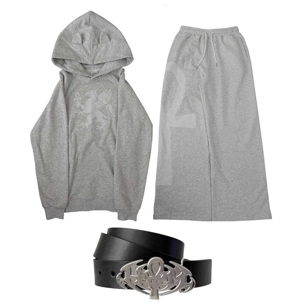 Straight-Leg for Men Women Winter New Loose Versatile Trendy Brand Casual Sweatshirt and Sweatpants Set