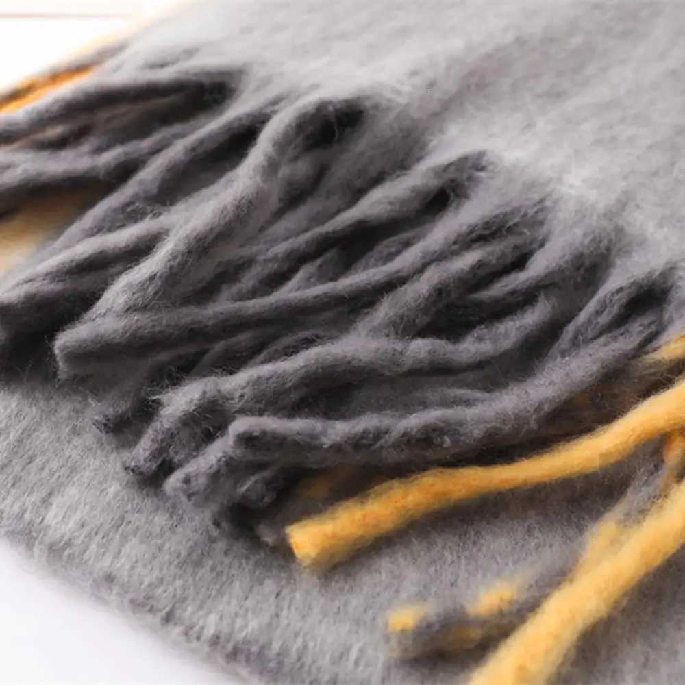 Luxury Imitation Cashmere Scarves Winter Strip Scarf For Women Female Thicken Soft Bufanda Big Tassel Shl Long Poncho EcharpeXJ250905
