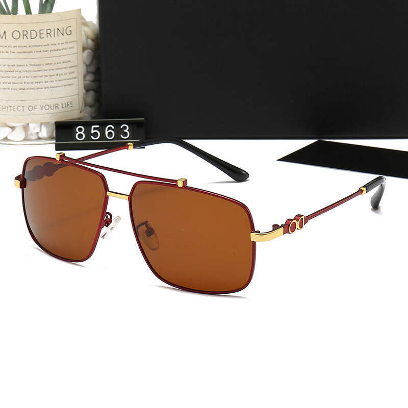 New Men's and Women's Metal Square Fashion Trendy Driving Travel Leisure Sunglasses 8563 f7f