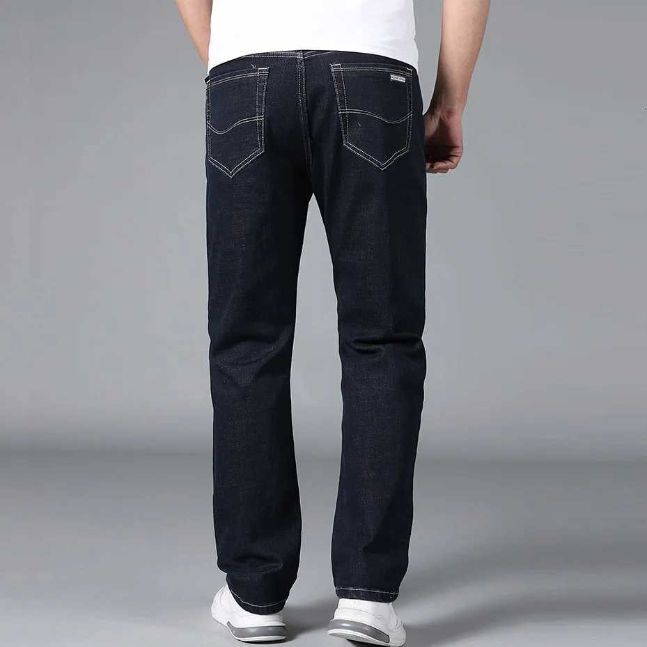 Tall Men Jeans Black Straight Leg Fit Stretch Extra Long Length Denim Trouser Male Classic Business Extended 90cm 200cm 20cm W250905