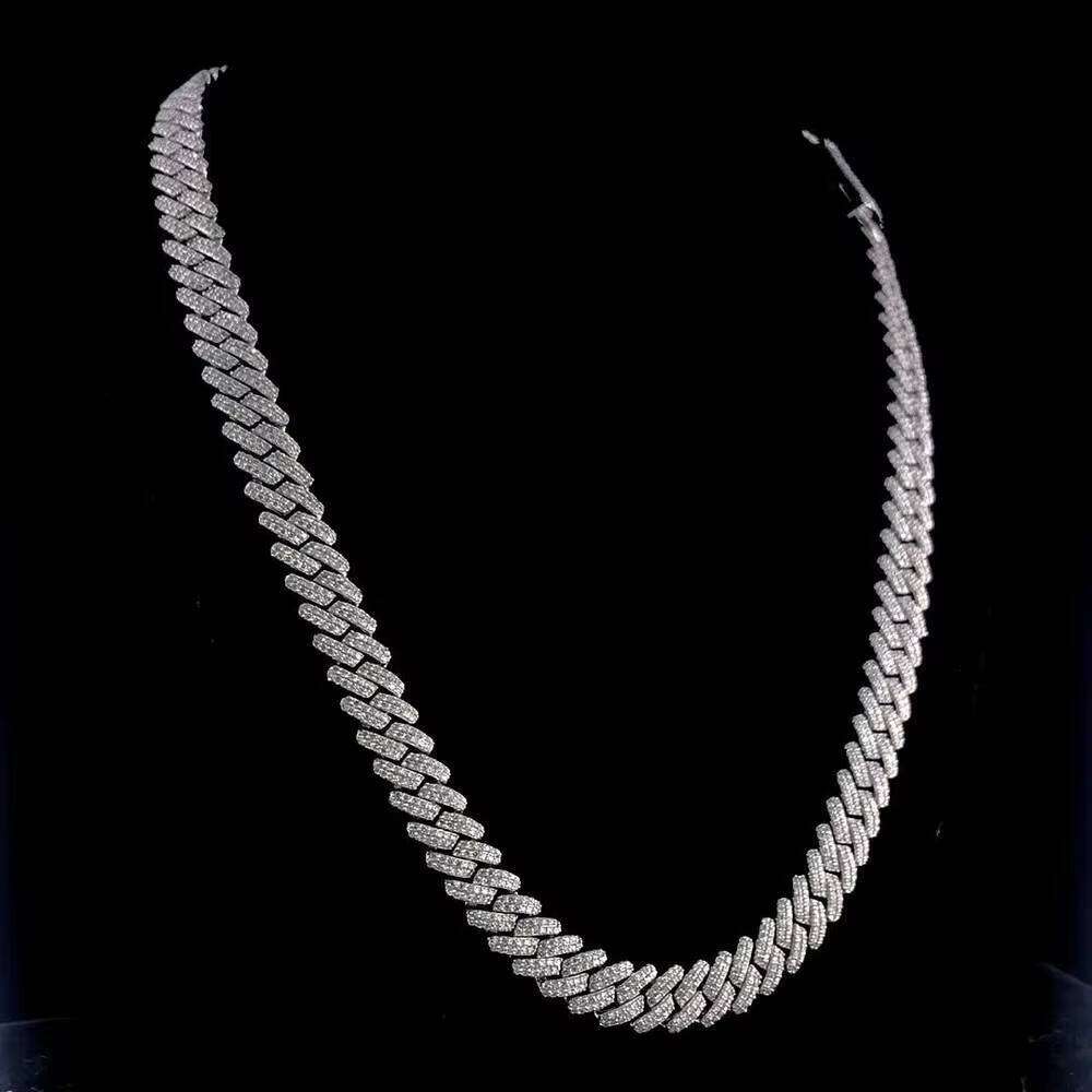 Exquisite VVS Clarity Moissanite Dia Studded Cuban Link Chain for Sale Indian Supplier From India