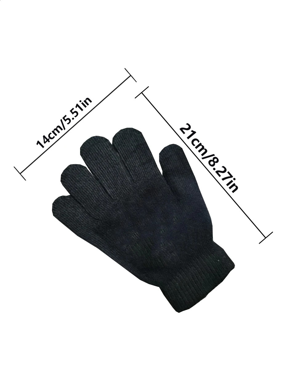 Autumn And Winter Collection Halloween White Skeleton Pattern Mens Womens Warm Gloves Full Fingers Stretch Knitted Gloves 250904BJ - view 6