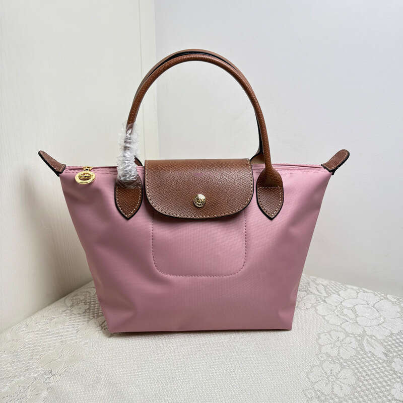 New Short Handle Small Nylon Handheld Dumpling Foldable Women's Shoulder Modification No-Punch Crossbody Bag Wide Strap