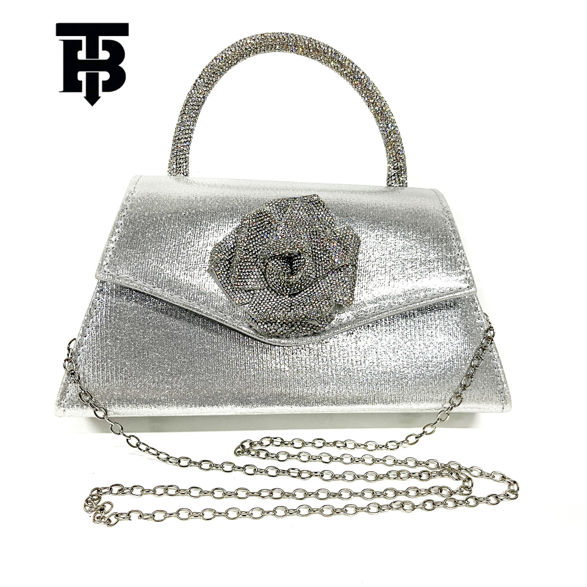 TB BHULAMTE Designer Bag Factory Wholesale Handbag Foreign Trade Evening Bag Women's Bag Evening Dress Bag Flower Inlaid Diamond Luxury Bag Party