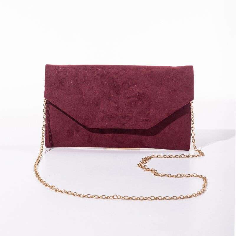 Women's Bags New Glitter Suede Evening Magnetic Buckle Chain Envelope Change Mobile Phone Messenger Bag In Stock