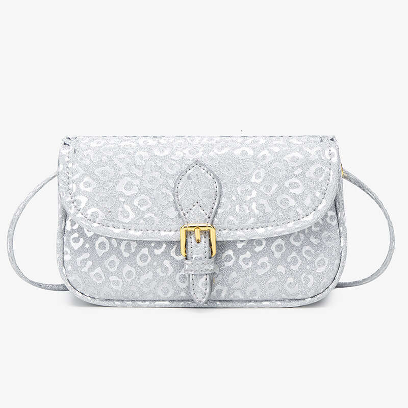 Fashion Versatile Niche Saddle 2025 Summer New Shiny Silver Single Shoulder Crossbody Bag