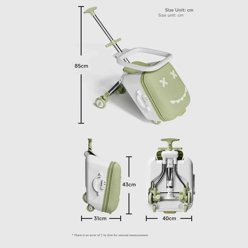 Travel Trolley SuiTCase MOUntable on Plane with Spinner Wheels Luggage Ride and Walk The SuiTCase Folding Stroller Z250905