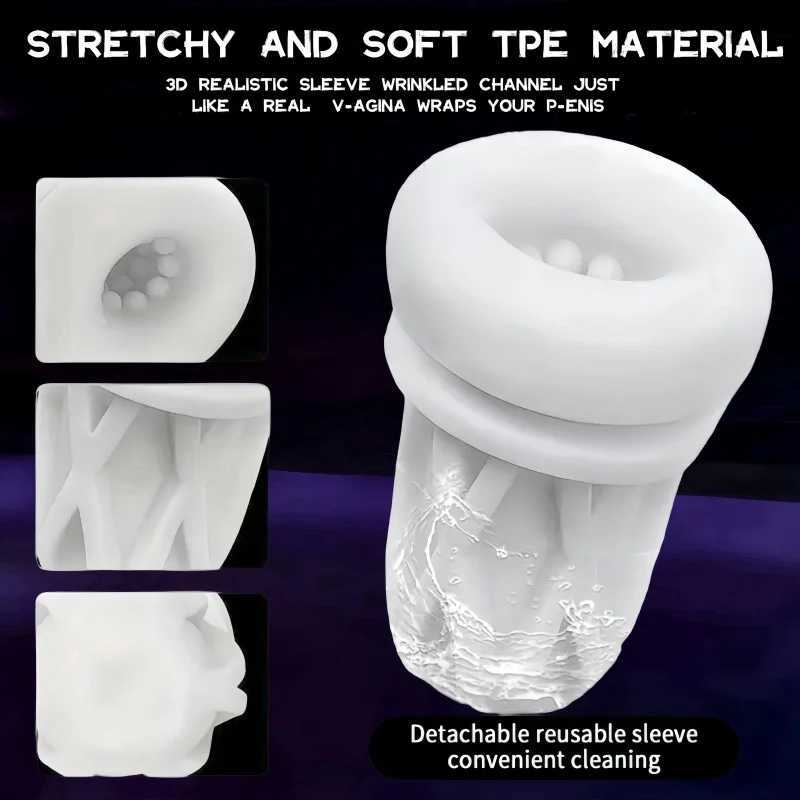 Automatic Masturbator for Men Penis Blowjob Sucking Vibrator Machine Vagina Pocket Pussy Male Masturbation Cup Sex Toy for AdultXJ250905