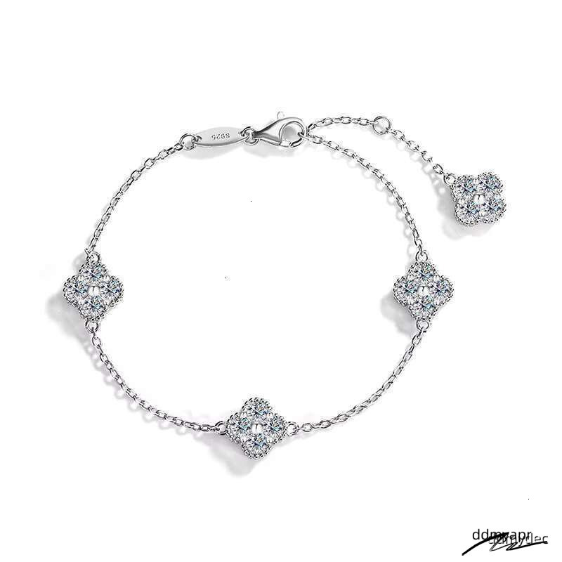 Gold Plated S Sier Moissanite Tennis Bracelet For Women VVS Dia Quality With GRA Certificate, Elegant Charm ddmydec Jewelry ddmydec