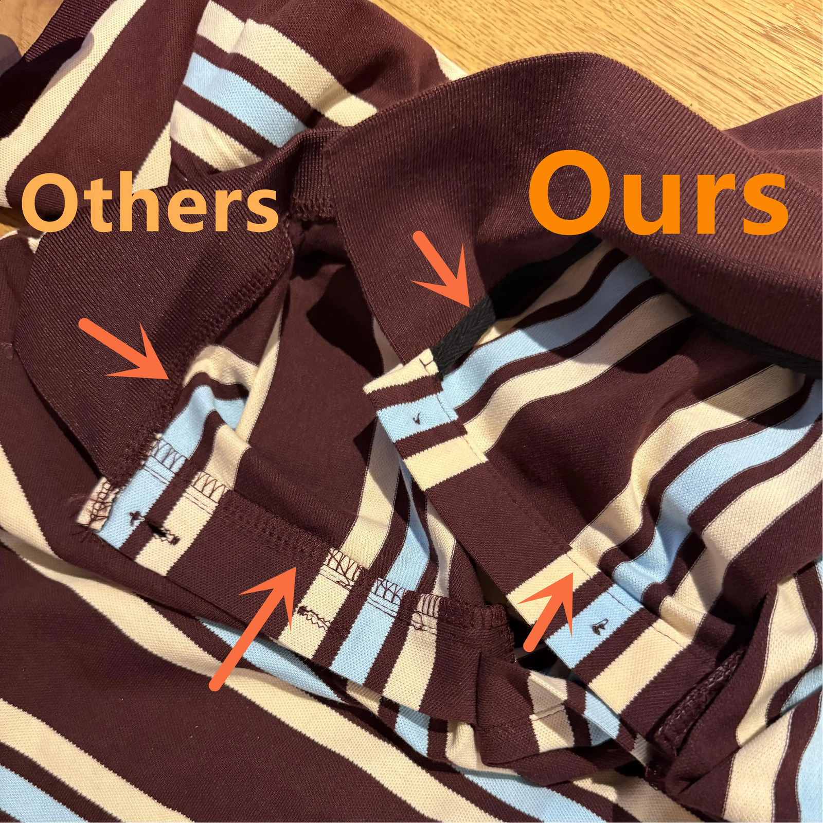 Summer Ladies Polo Shirts Woman Long Sleeve Crop Top Striped Vintage Clothes Mujer Streetwear Casual Tops Brown 250905