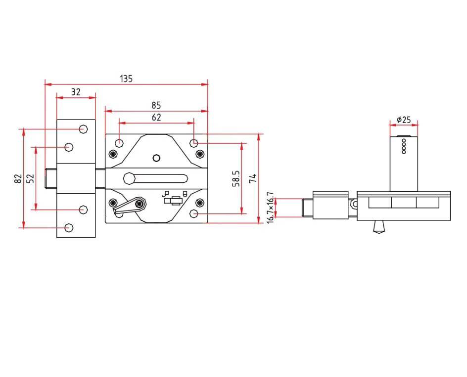2020 New Moroccan Market Selling Bolt Cross Lock