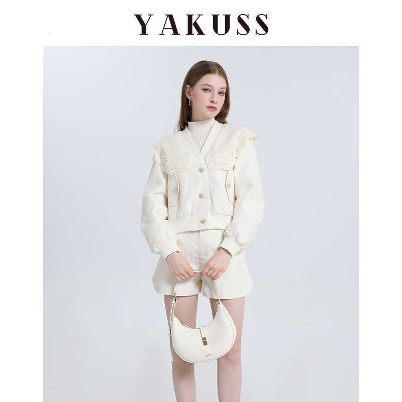 YAKUSS Underarm Women's Shoulder Crescent High-end Niche Handbag Genuine Leather Versatile Casual Crossbody Bag for Women