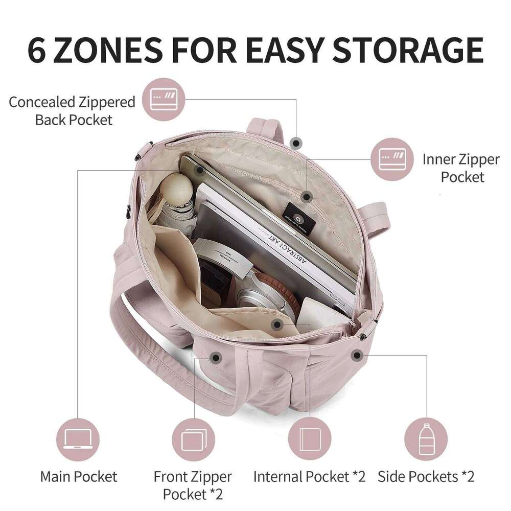 I Women Tote Large Capacity Designer Crossbody For Female Handbag Casual Student Shoulder Bag Lightweight Offic