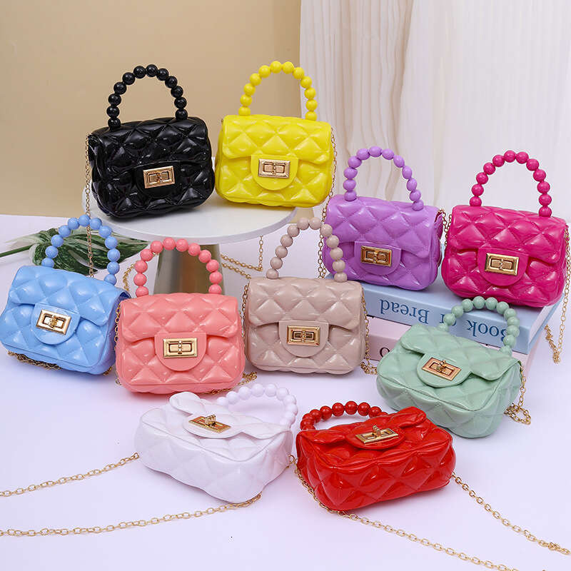 2025 New Women's Shoulder Fashion Pearl Chain Crossbody Handbag Mini Jelly Bag