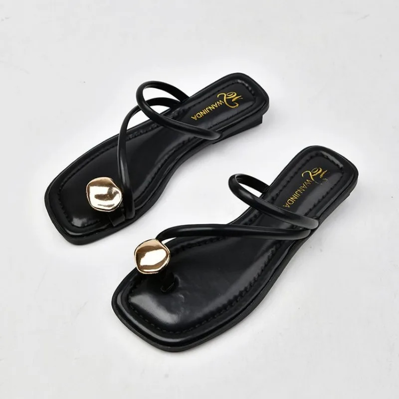 Stylish Womens Open Toe Flat Slides SlipOn Solid Color Ankle Strap Casual Beach Summer Slide Sandals for Everyday Wear 250905