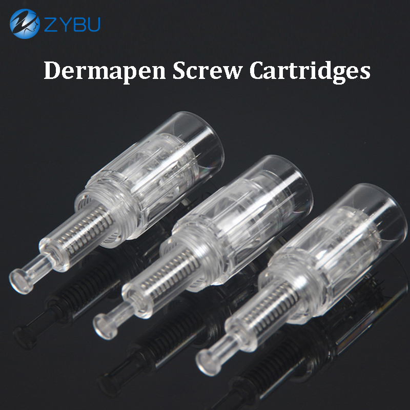 Micro Dermapen 100 Pcs Skin Needles for Mesotherapy Face MTS Derma Pen Cartridges Screw Tips Nano Round 5D 3D Silicone 9Pin 12Pins 24Pins 36Pin 42Pins