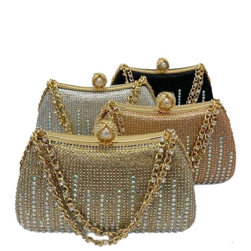 Handbag Chain For Women, Evening Clutch With Rhinestones