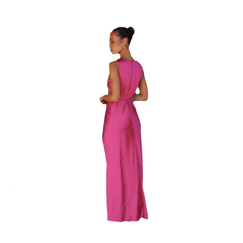 2024 Spring Summer Fashion Sexy Deep V Sleeveless Backless Evening Dress Fashion Dress for Women