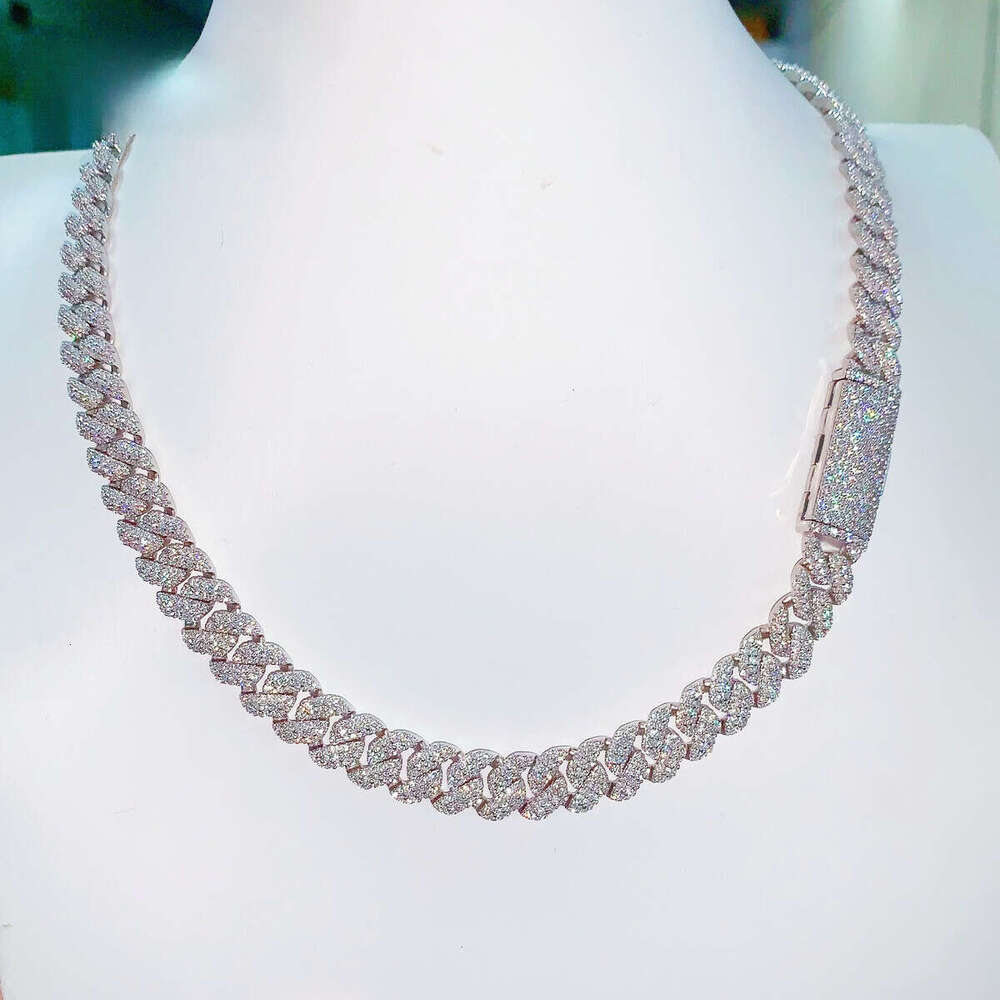 10mm chain bracelet with button design, solid stone necklace, personalized hip-hop style, diameter 8mm, Cuban-style links