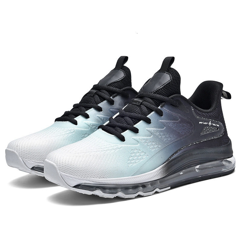 Fashion Air Cushion Running Shoes For Men Big Size Breathable Mesh Shock absorption Sneakers