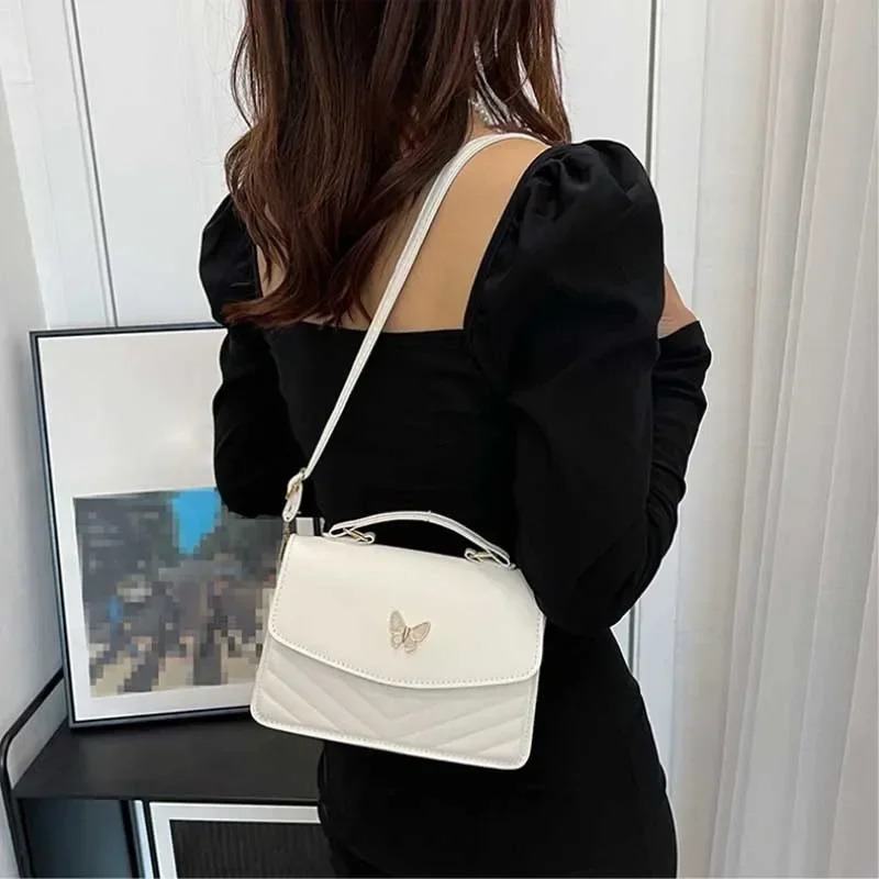 PU Versatile and Fashionable Portable Small Square Bag Single Shoulder Crossbody Bag Handbag Bolsas De Mujer 250903