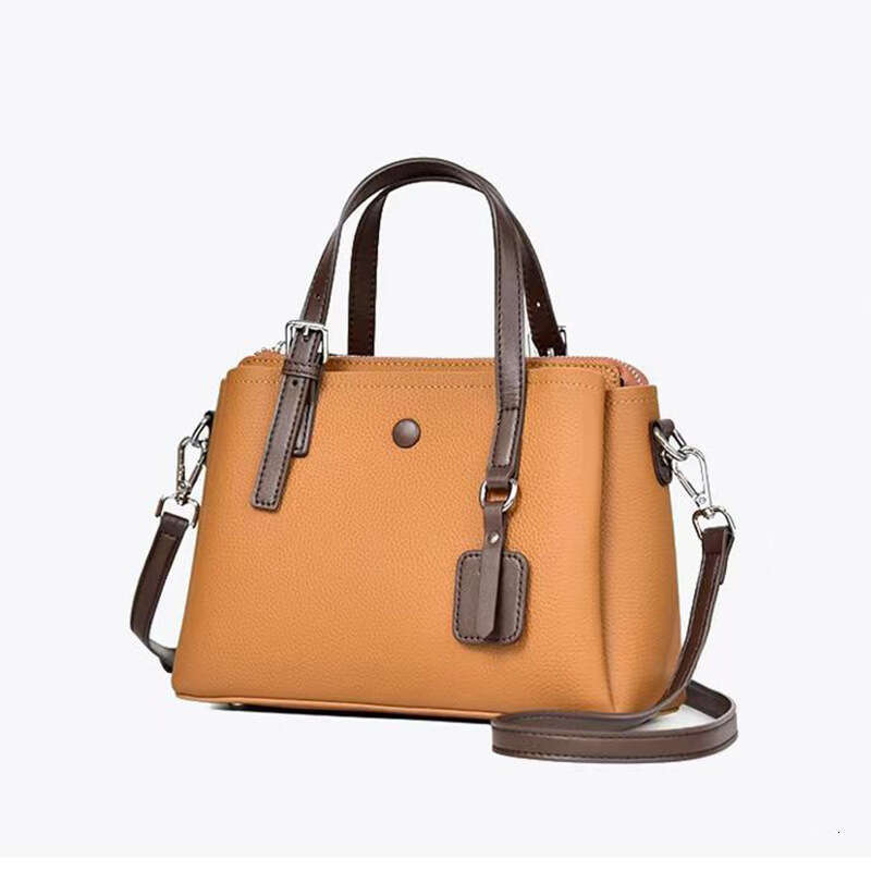 High-end Single Shoulder Crossbody Bag Genuine Leather Women's Fashion Versatile Large Capacity Top Layer Cowhide Handbag
