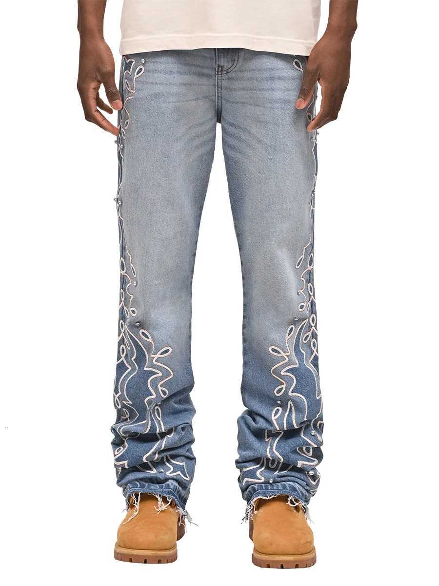 Men s Fit Stretch Denim Jeans with Classic FivePocket Styling and Distressed Details for Everyday Wear W250905