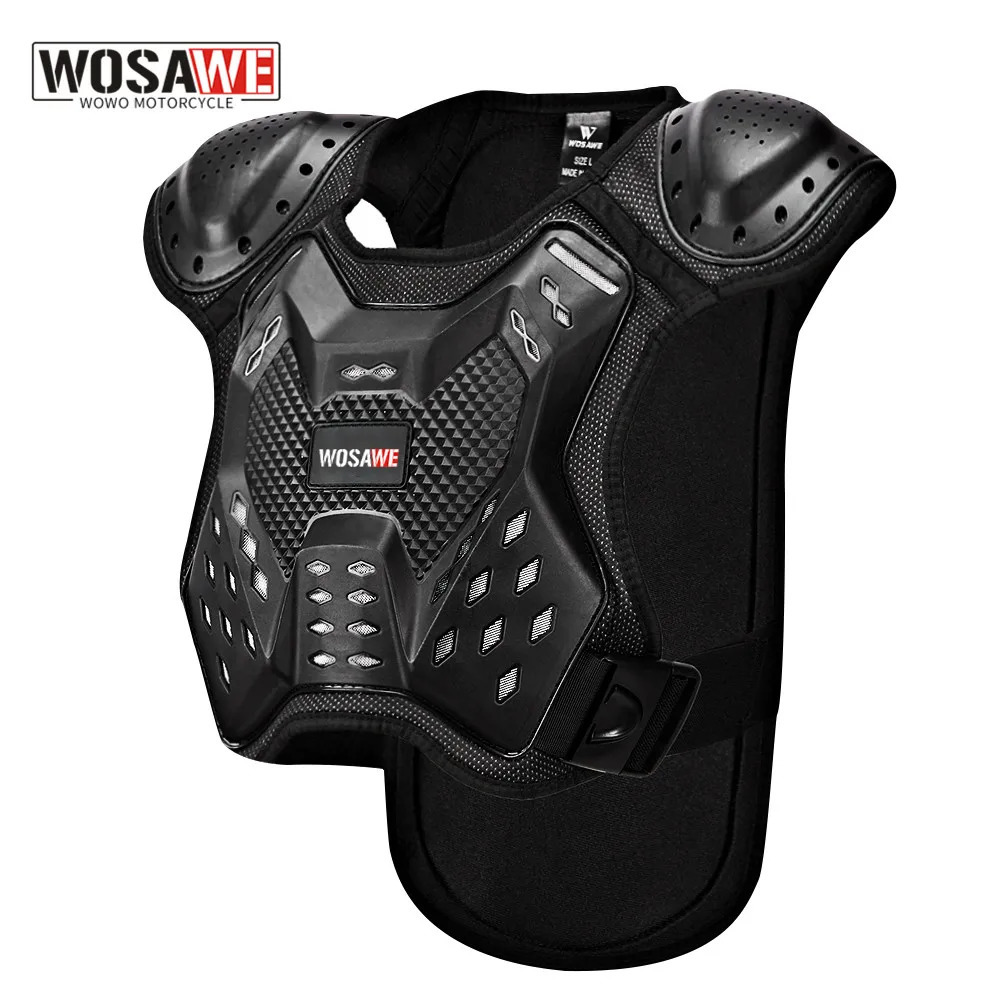 WOSAWE Kids Motocross waistcoat Motorcycle Chest Back shoulder Armor Child Protective gear Racing Drop resistant Body armour 250905