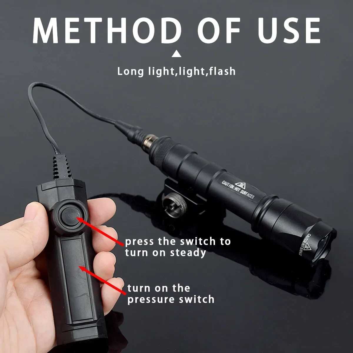 Tactical Scout Light M600 M300 M600C Dual Pressure Switch Airsoft AR15 Rifle Hunting Weapon Flashlight LED SF Gun LampXJ250905