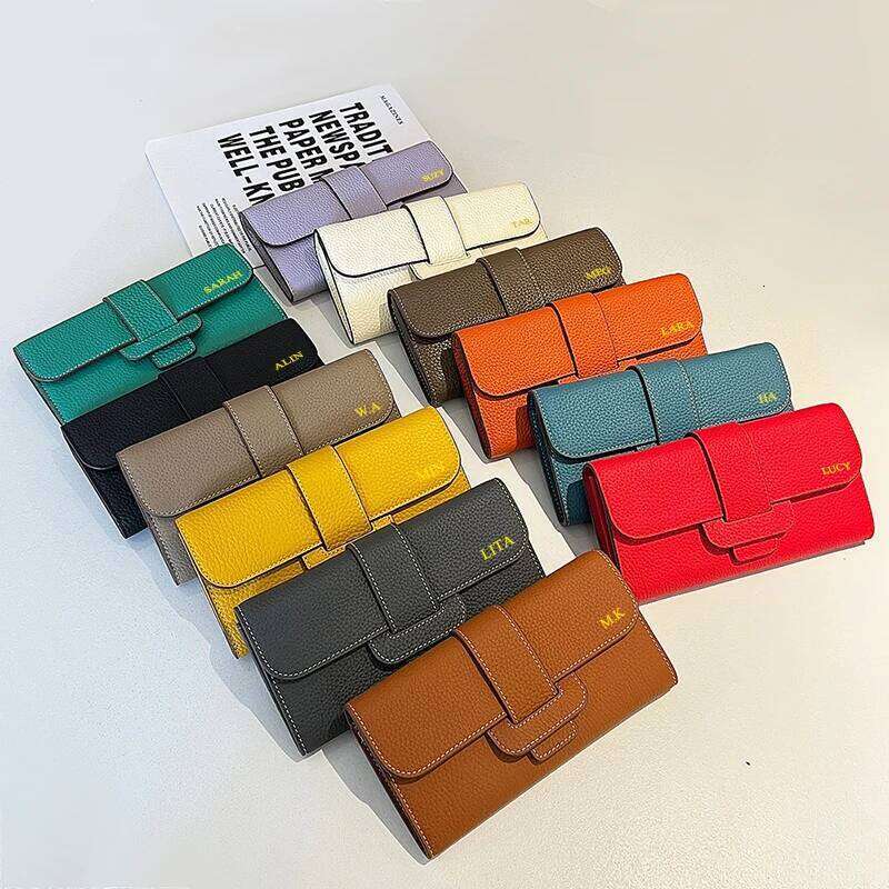 Design Woman Shoulder Custom Initials Chain Fashion Lady Crossbody Bag Personalized Real Leather Handbag Wallet Purse