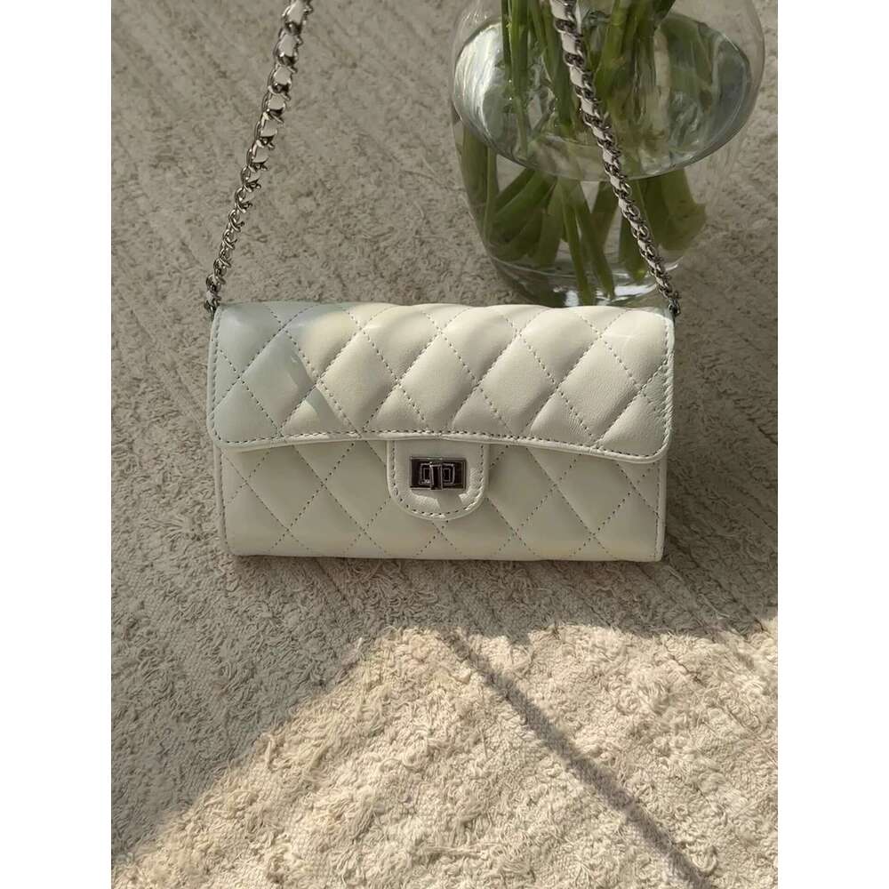 Versatile Mini Square High-end Coin Purse Style Ins Quilted Chain Phone Bag