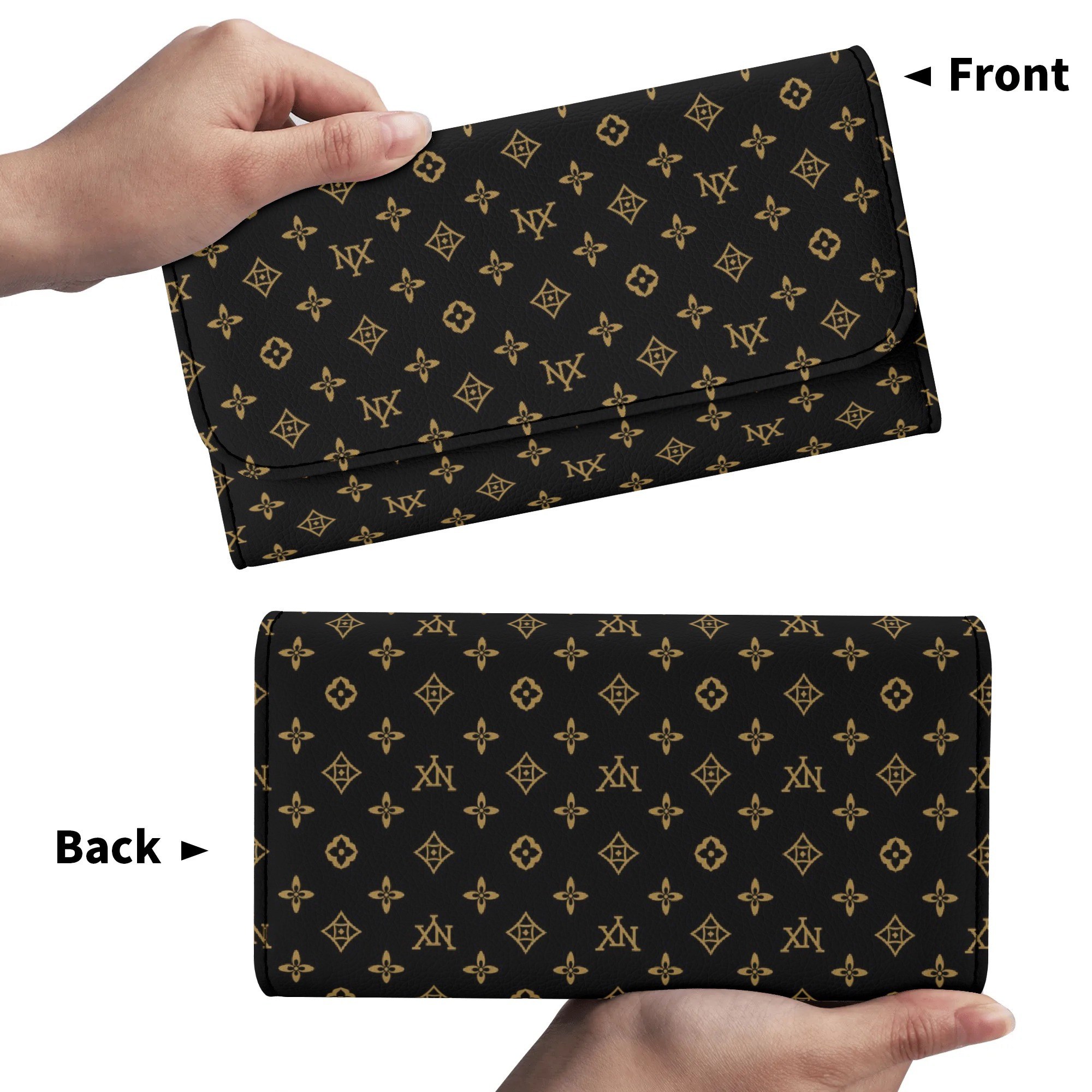 NXY Clutch Long Wallet Litchi Texture Three Fold Large Capacity Wallet Stylish and Functional Long Wallet for Women Elegant and Versatile Clutch Walle