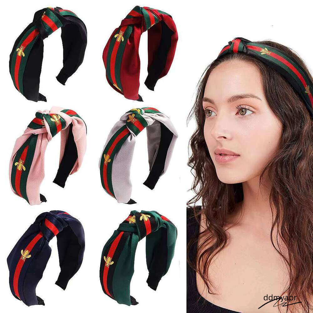 Dhgadgets Headband - Wide Fabric Knot Headwrap Ddmydec With Bee Charm (12 Colors) For Women Girls Fashion Hair Accessories Ddmydec