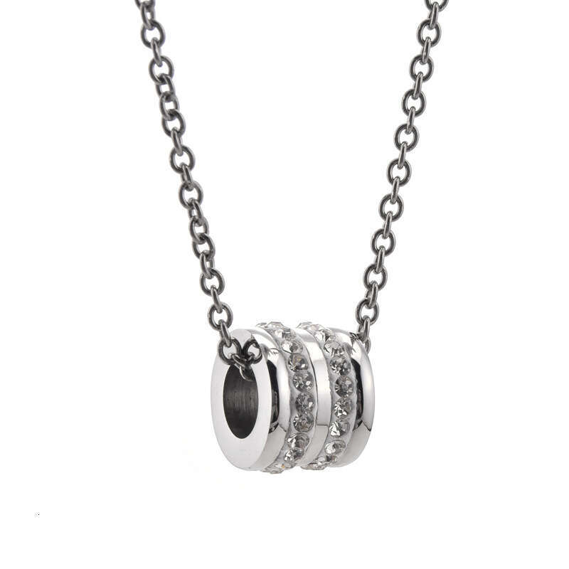 DH collections: Titanium - steel Cylindrical Korean - style Couple Pendant Trendy Collarbone Chain