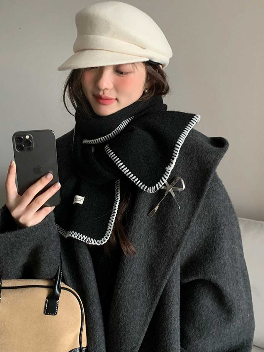 Fashionable Pure Color Knitted Scarf For Women New Autumn And Winter Style Soft And Warm VersatileXJ250905