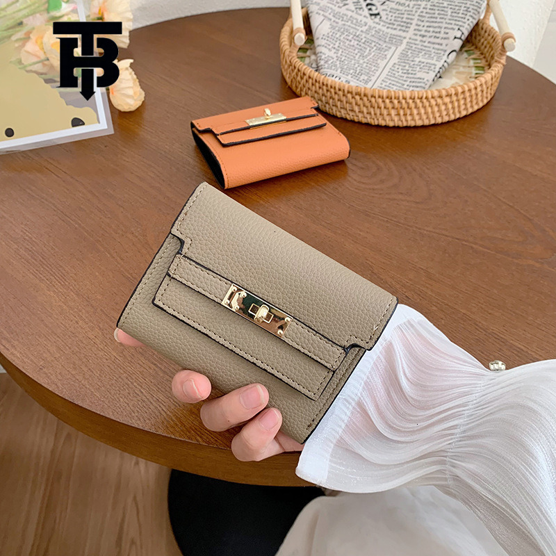 TB BHULAMTE Designer Bag Women's Wallet INS Style Small Wallet High-end Feel Small Foldable Wallet Luxury Bag Short Clutch Cross-border Wallet