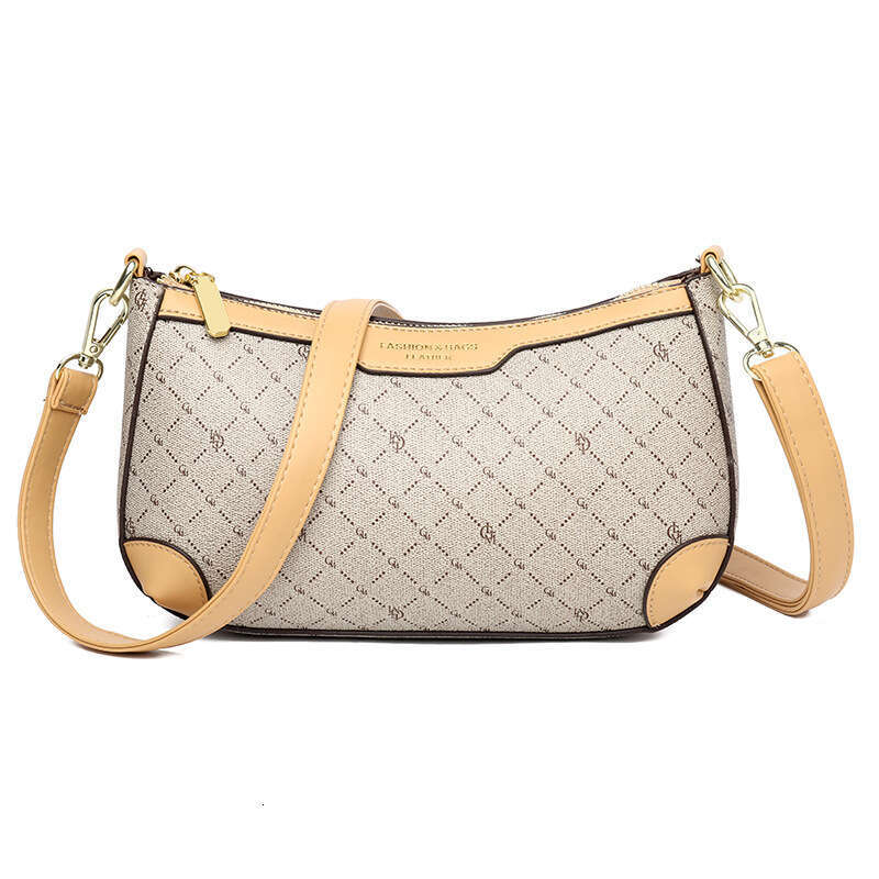 DHEssentials 2025 Women's Printed Dumpling Bag - Minimalist Contrast Color PU Crossbody Underarm Bag Small Square